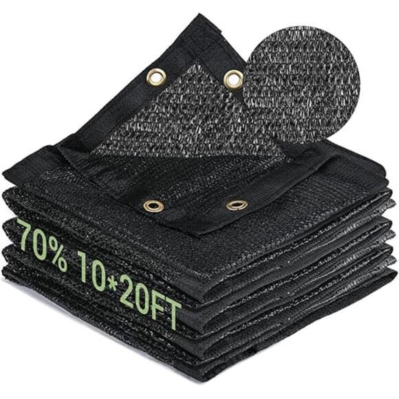 70% Garden Shade Cloth, 10x20FT HDPE Mesh Tarp with Upgraded Grommets - Picture 8 of 8